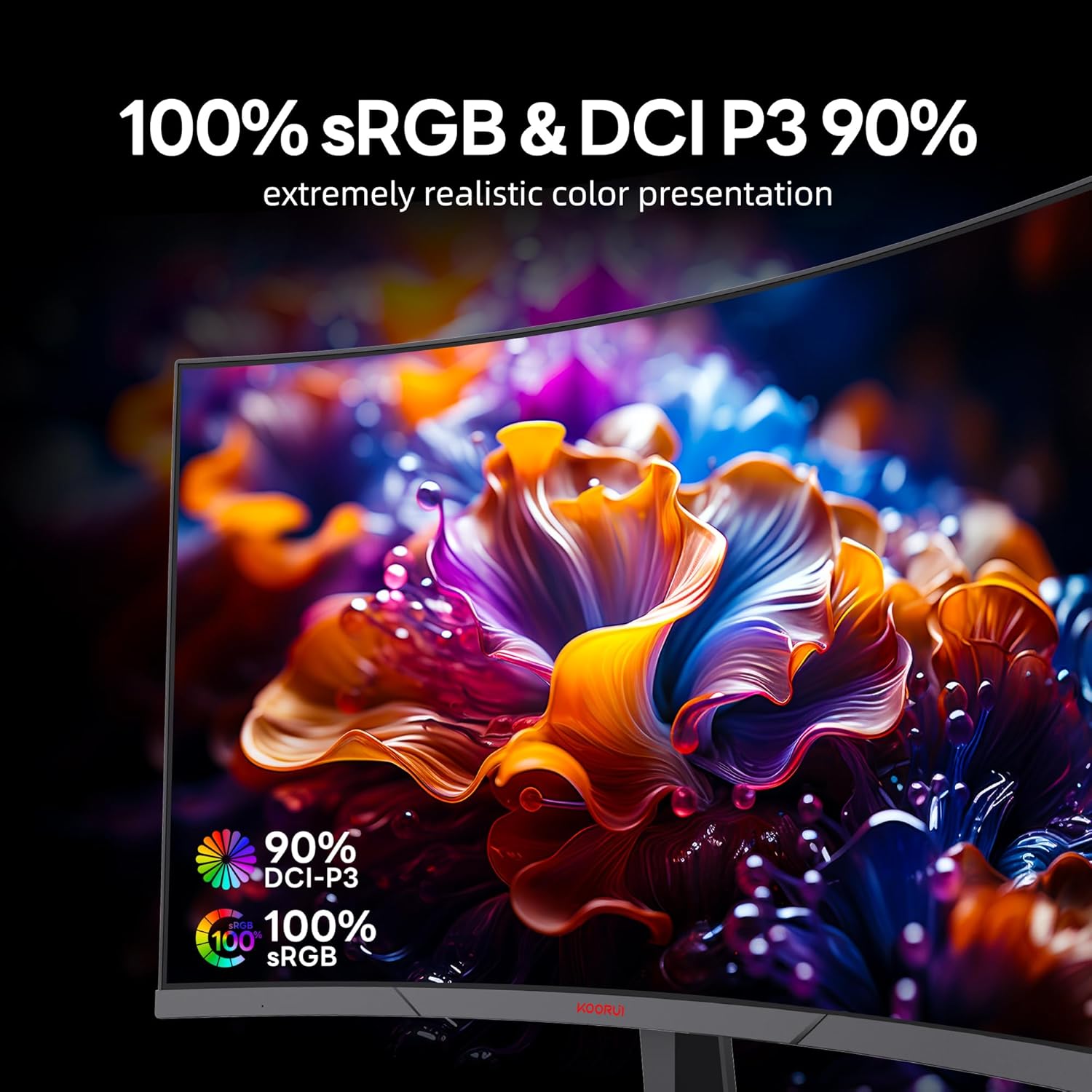  KOORUI 27E6QCA 27-inch 180Hz Curved Gaming Monitor